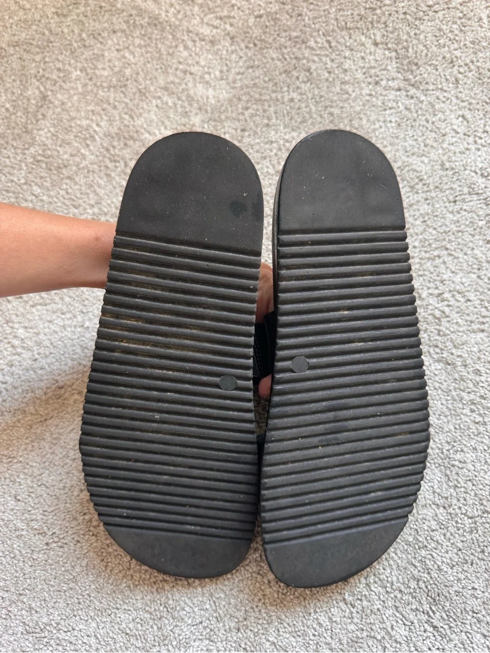 Steve Madden Hanni sandals black/gold 8